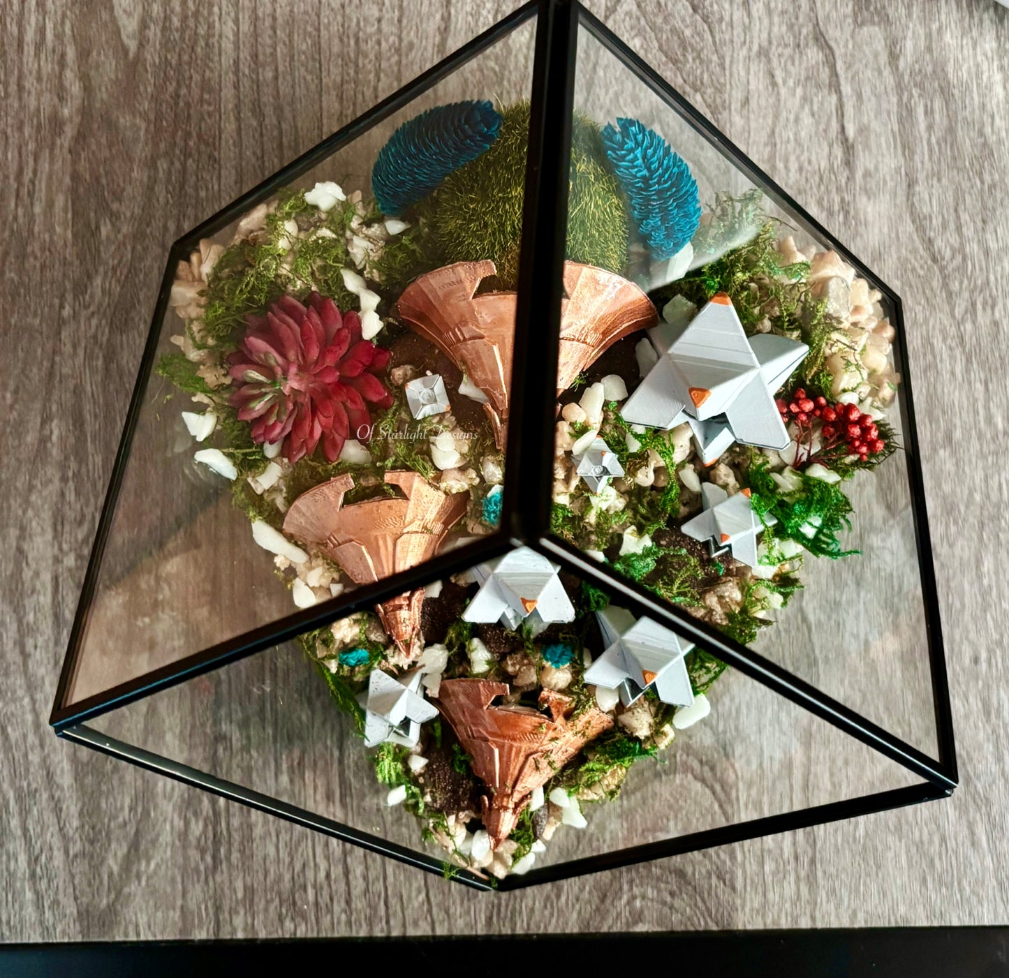 Black Garden Little Light Terrarium
