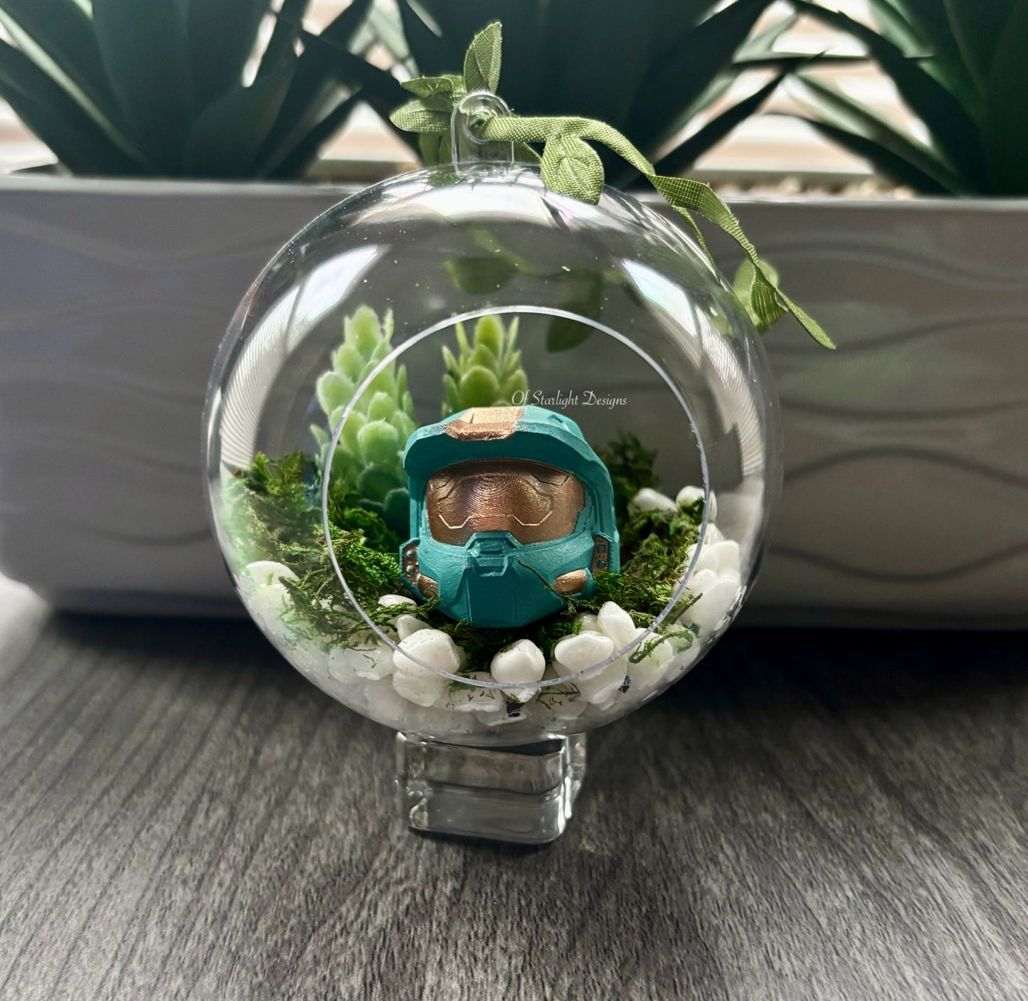 Teal MIA Succulent Orb