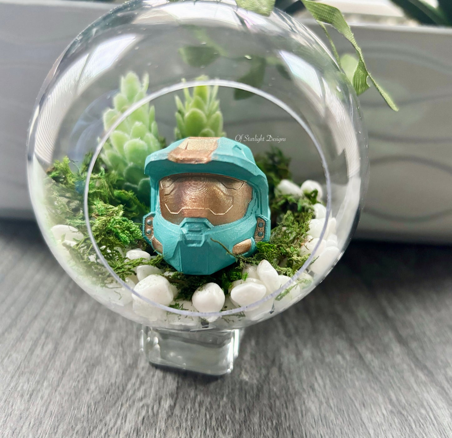 Teal MIA Succulent Orb