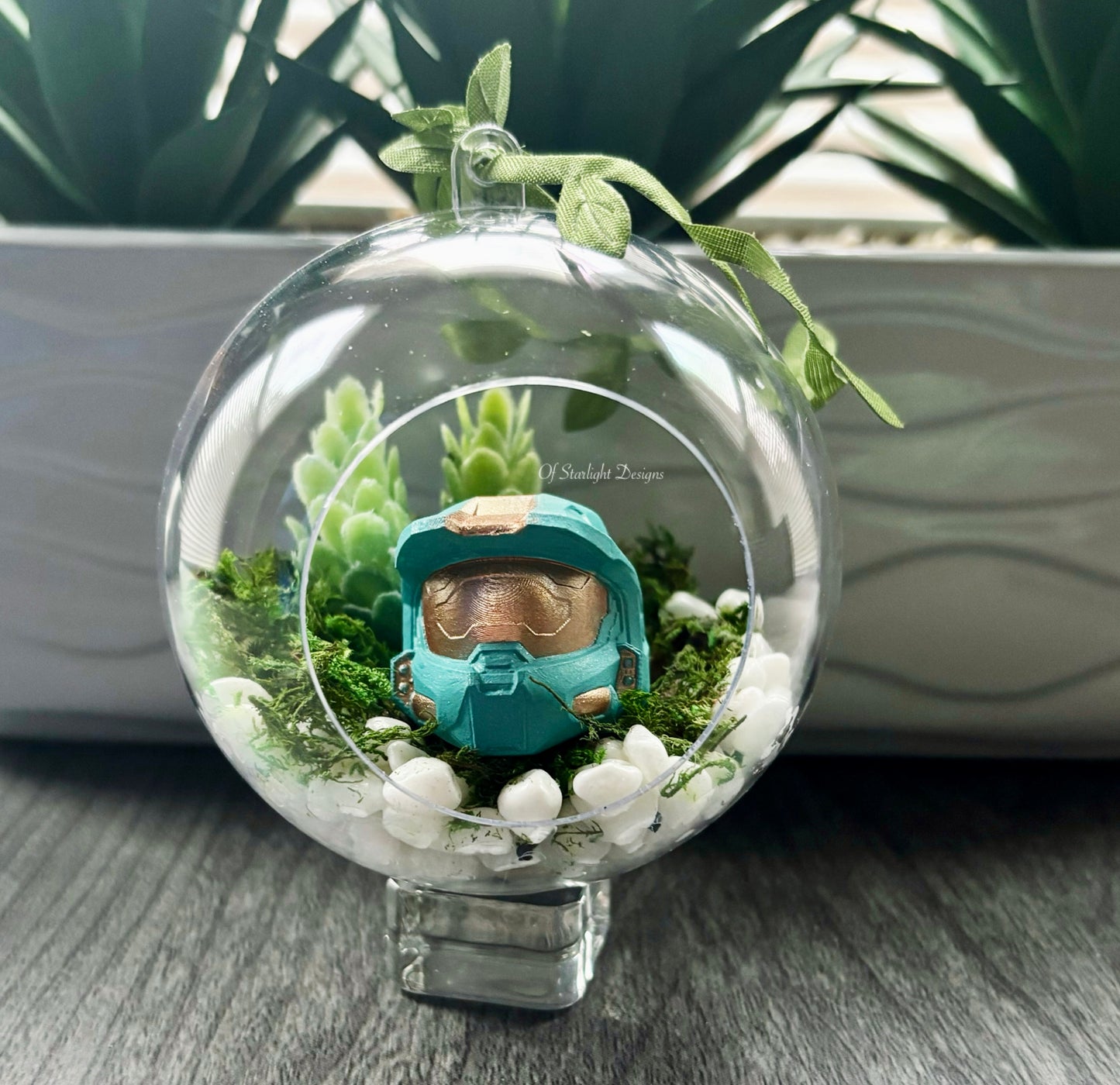 Teal MIA Succulent Orb