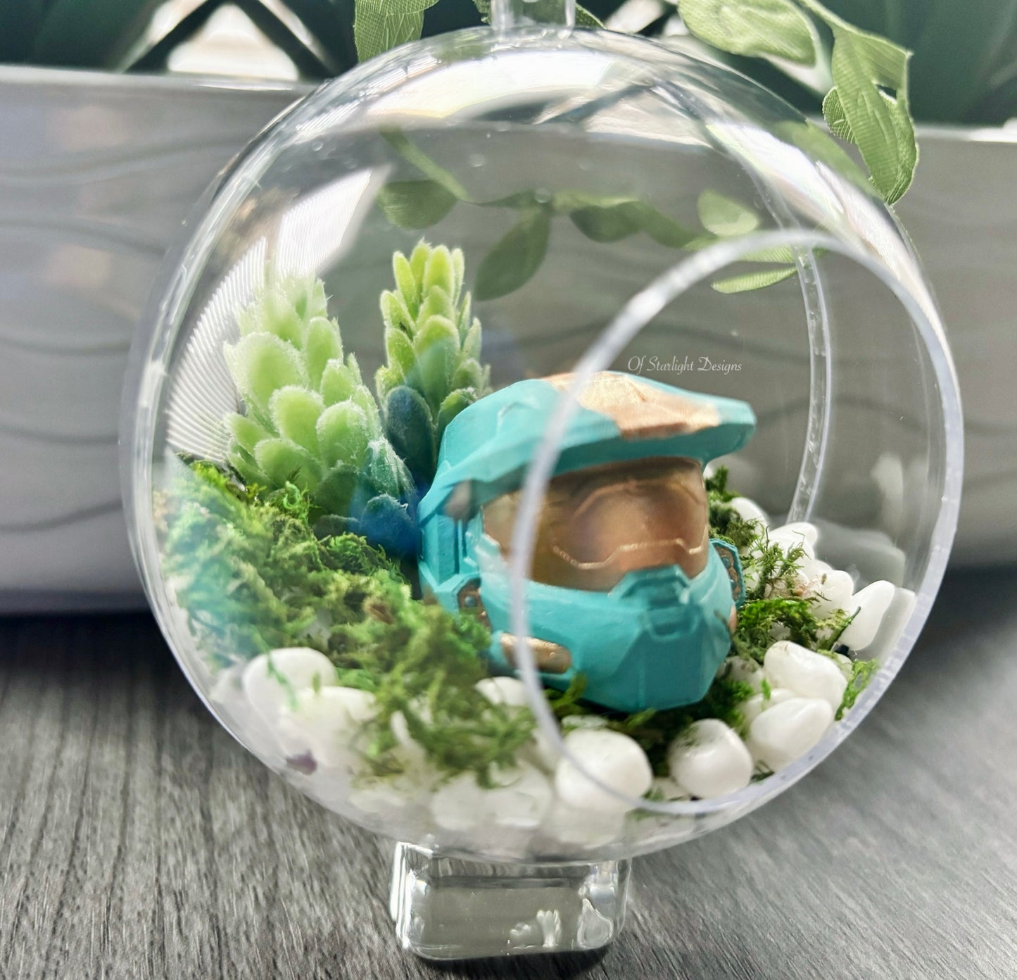 Teal MIA Succulent Orb