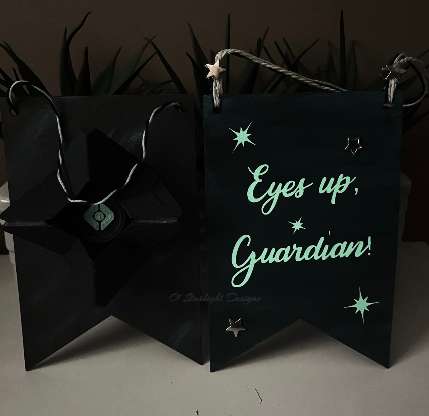 Reversible Glow Ghost Banner Signs