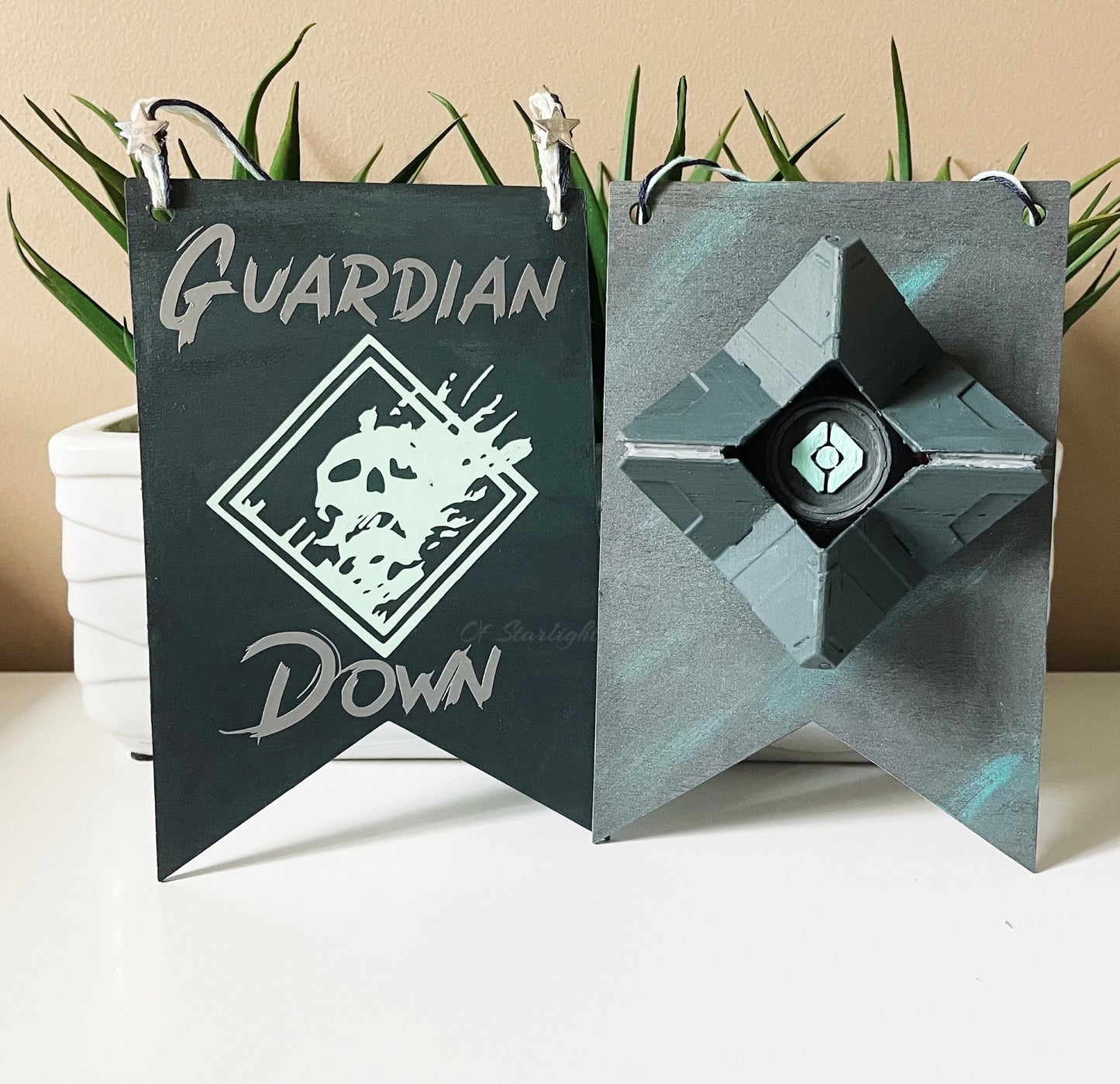 Reversible Glow Ghost Banner Signs