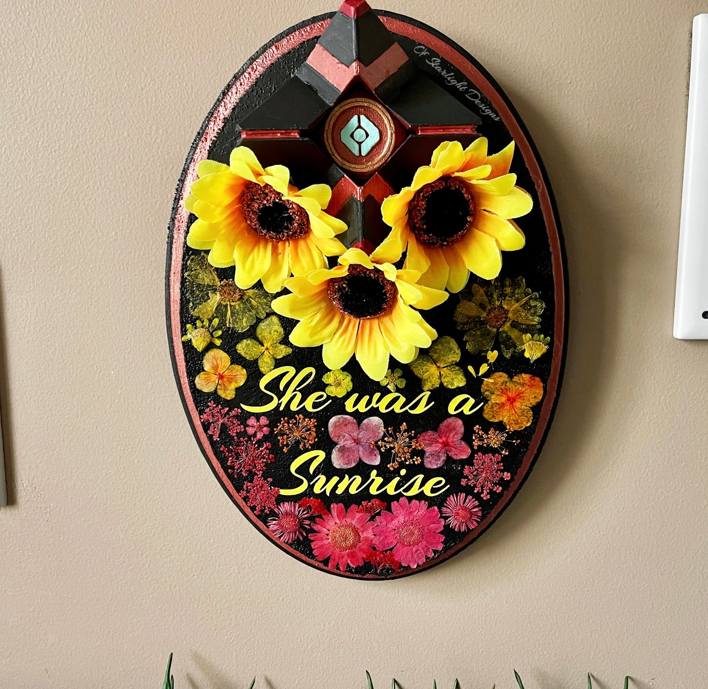 Sunrise Ghost Wooden Wall Plaque