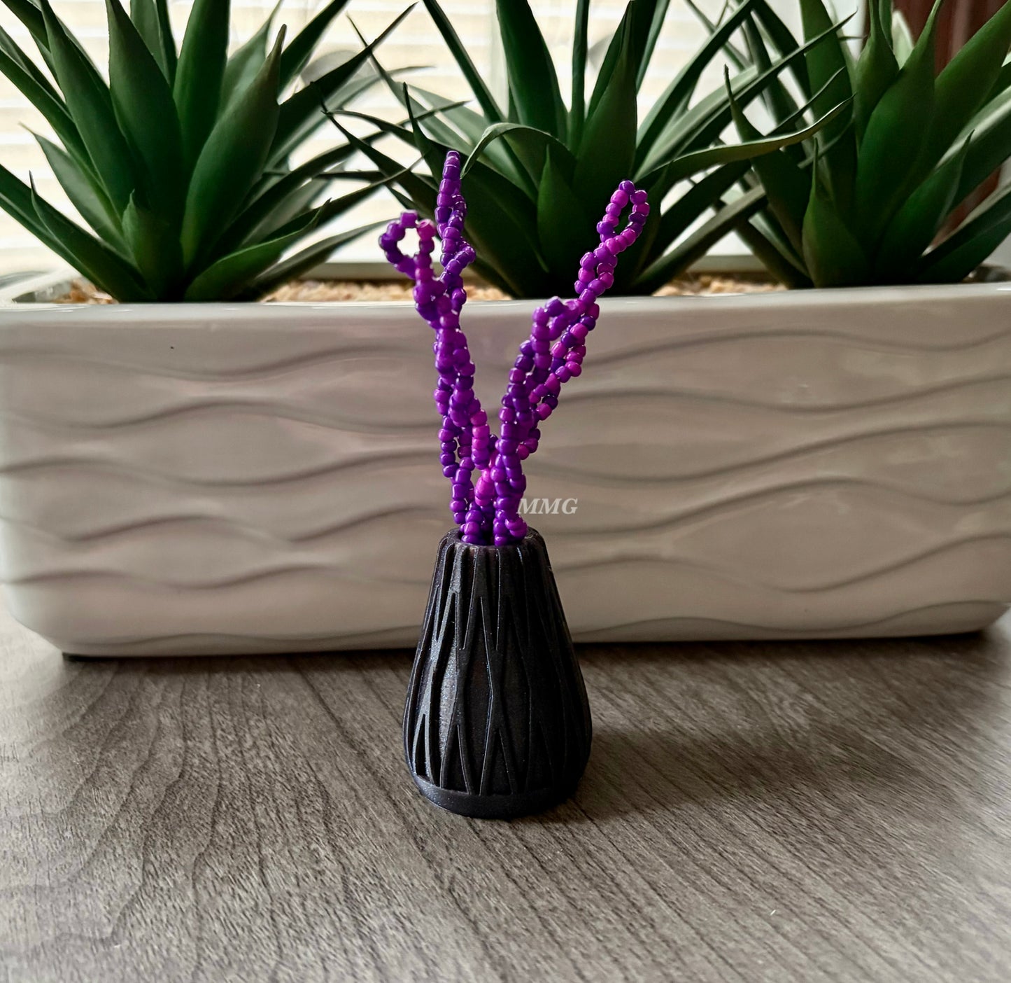 Lavender Beaded Flowers