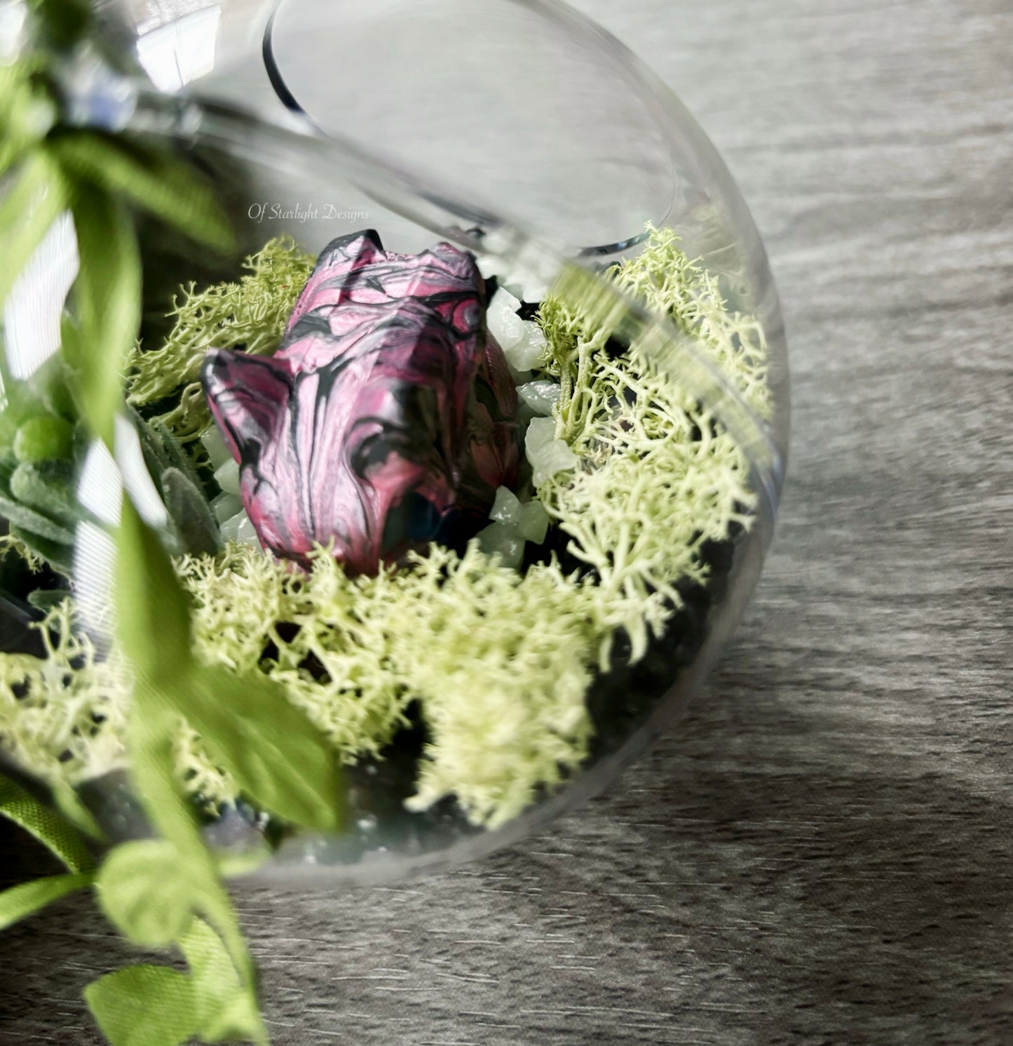 Pink Meownir Succulent Orb