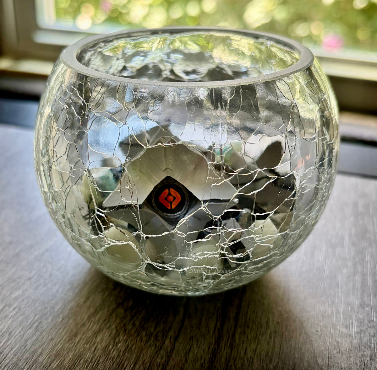 Crackled Glass Little Light Glass Orb