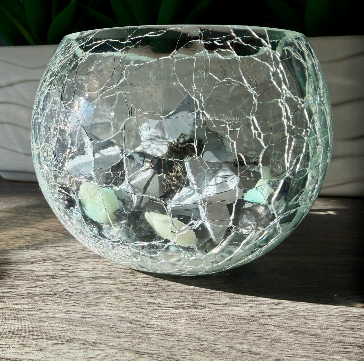 Crackled Glass Little Light Glass Orb