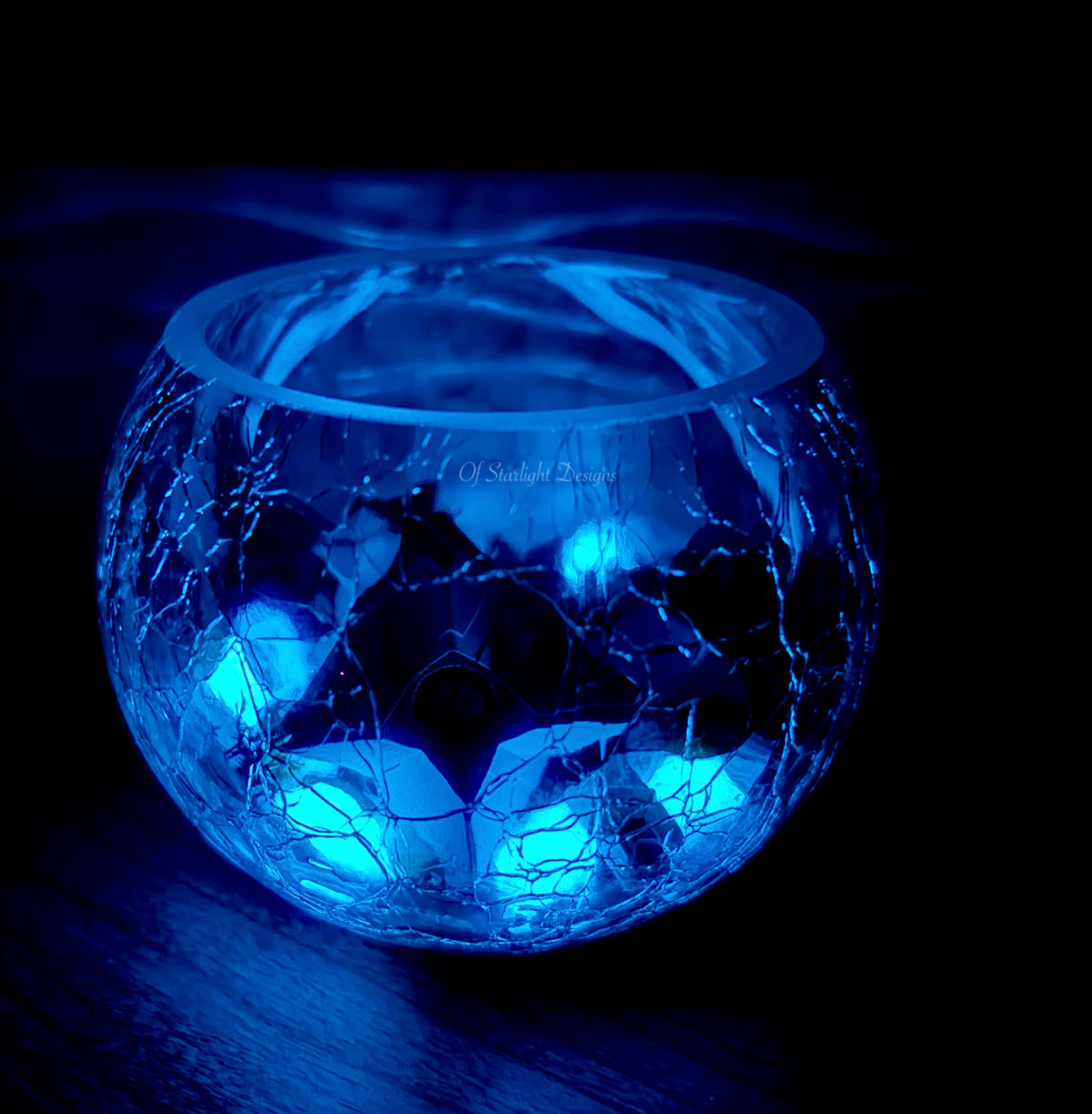 Crackled Glass Little Light Glass Orb