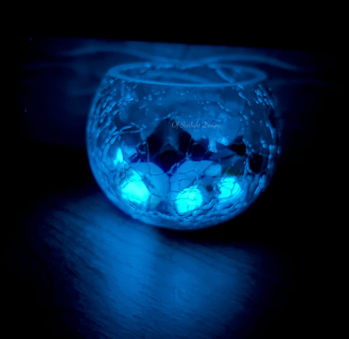 Crackled Glass Little Light Glass Orb
