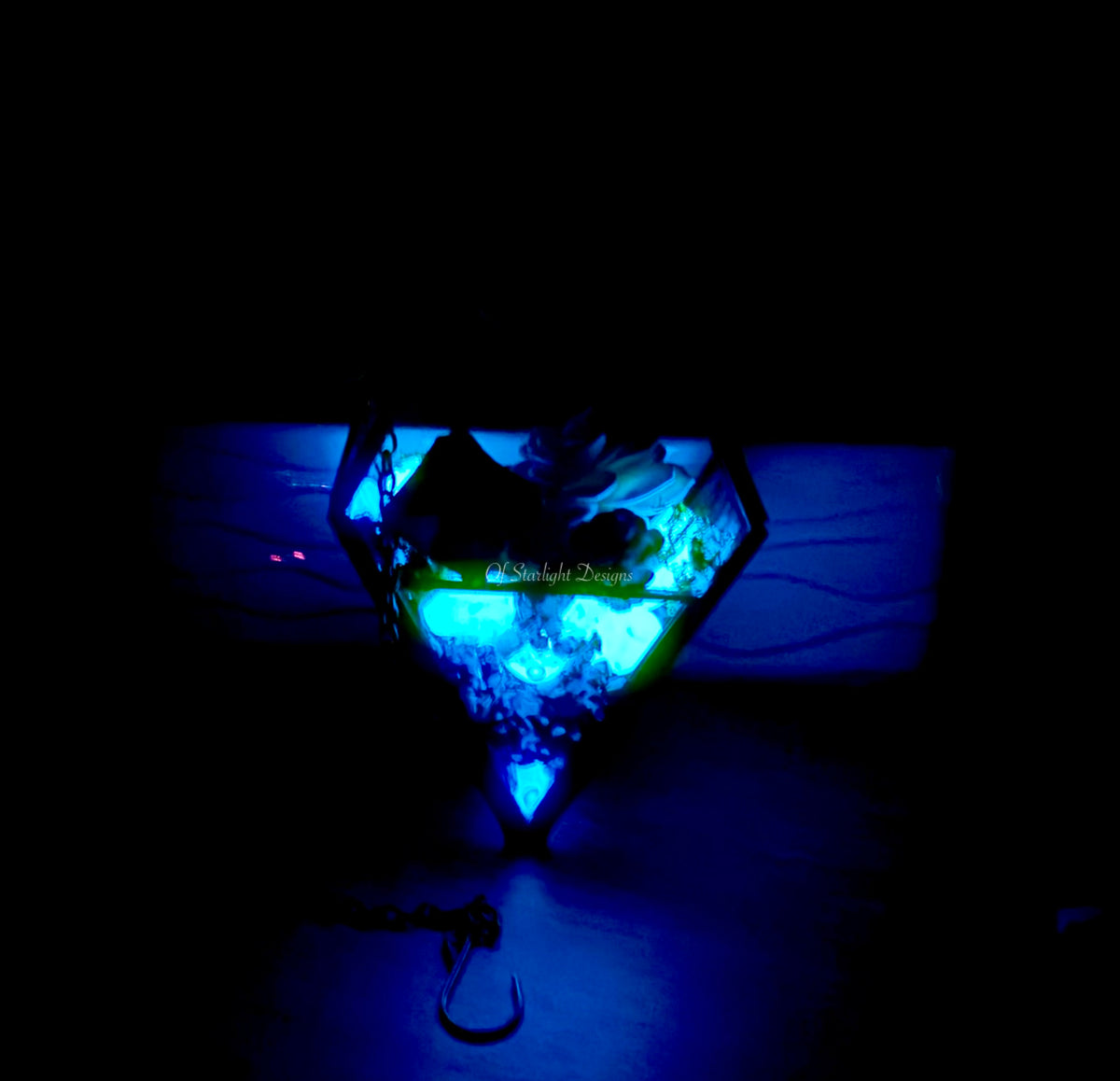 Hanging Stained Glass Little Light Terrarium