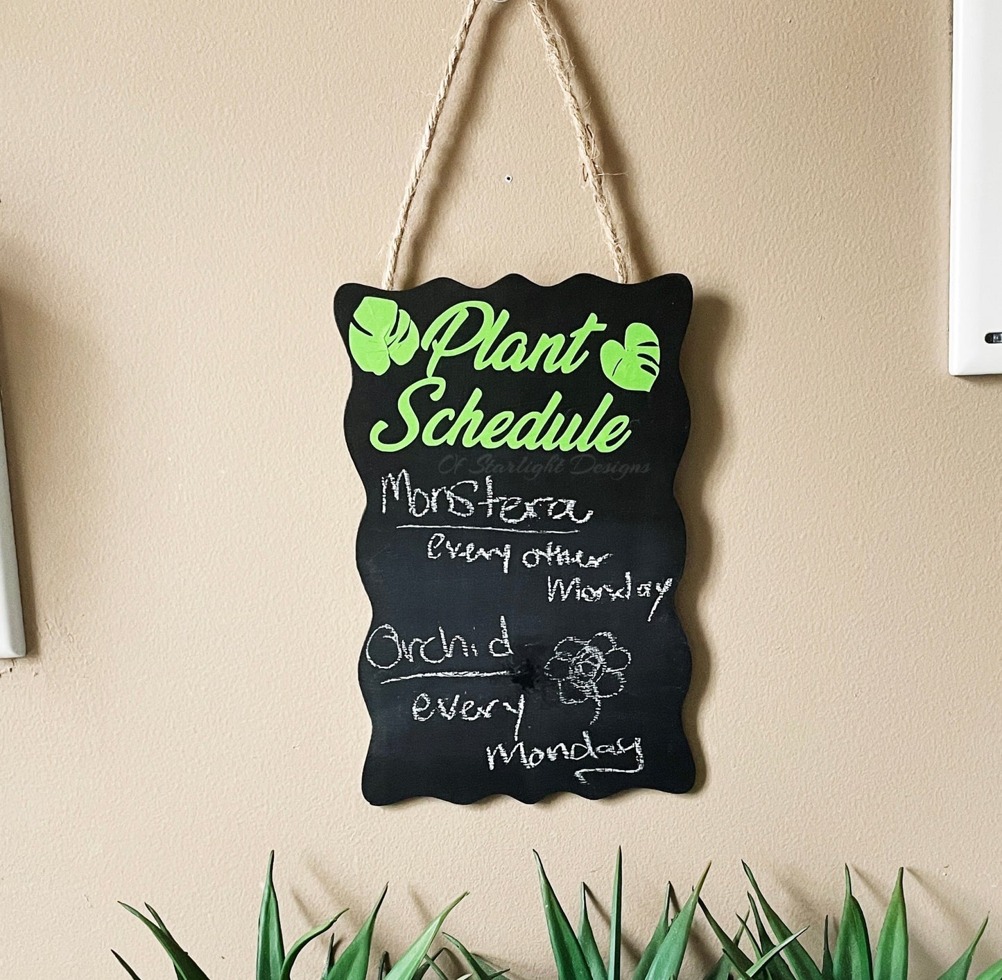 Chalkboard Plant Hanging Sign