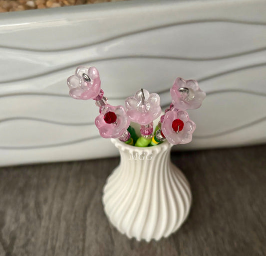 Light Pink/White Beaded Flowers
