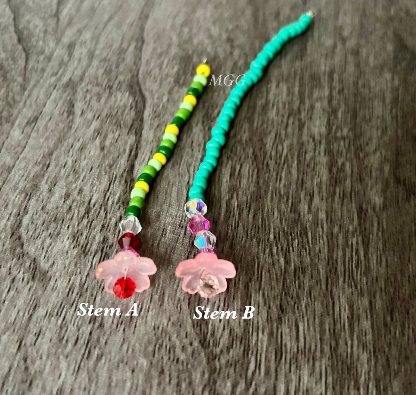 Pink Blossom Beaded Flowers