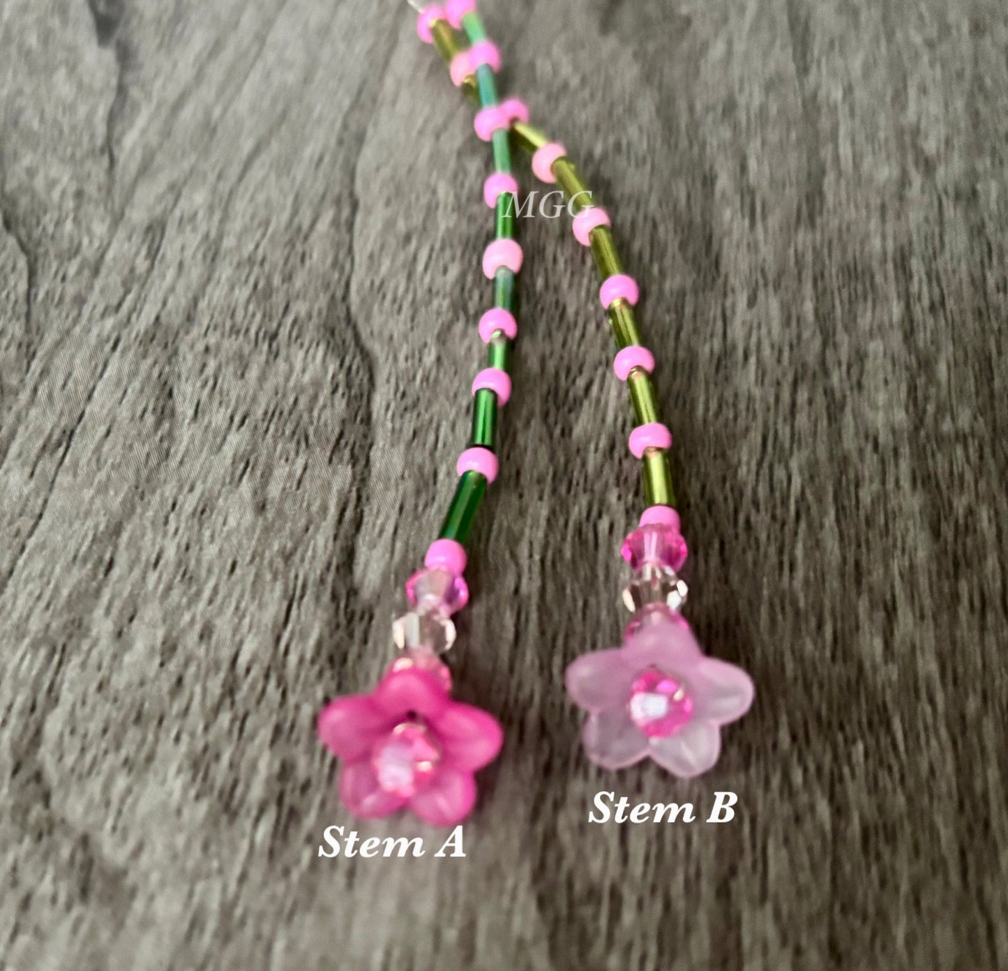 Pink Beaded Flowers