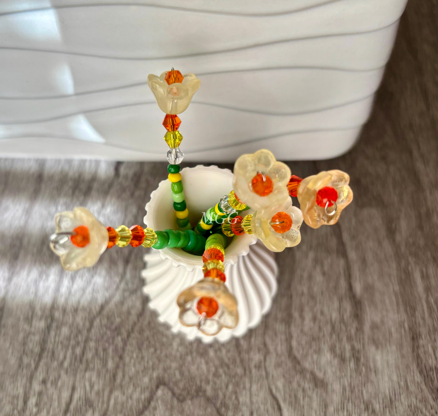 Orange/Yellow Beaded Flowers