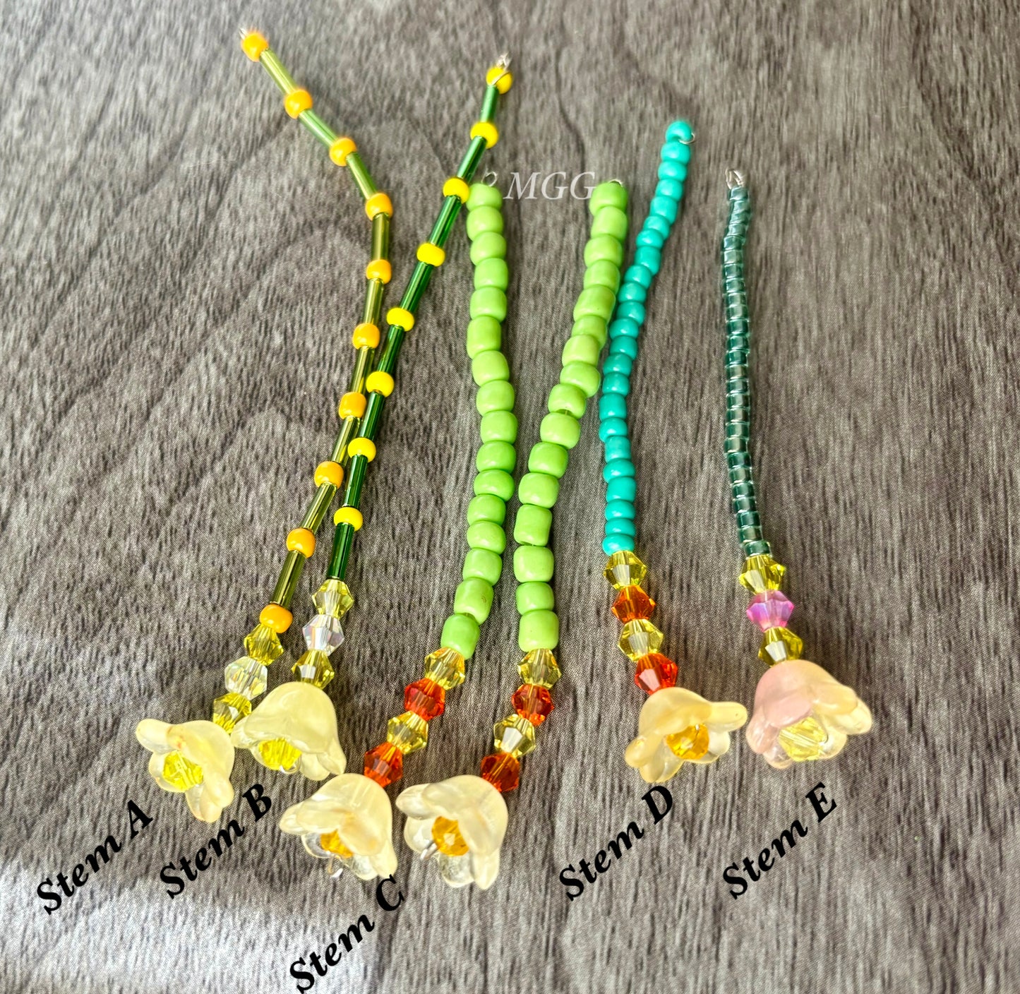 Yellow Beaded Flowers