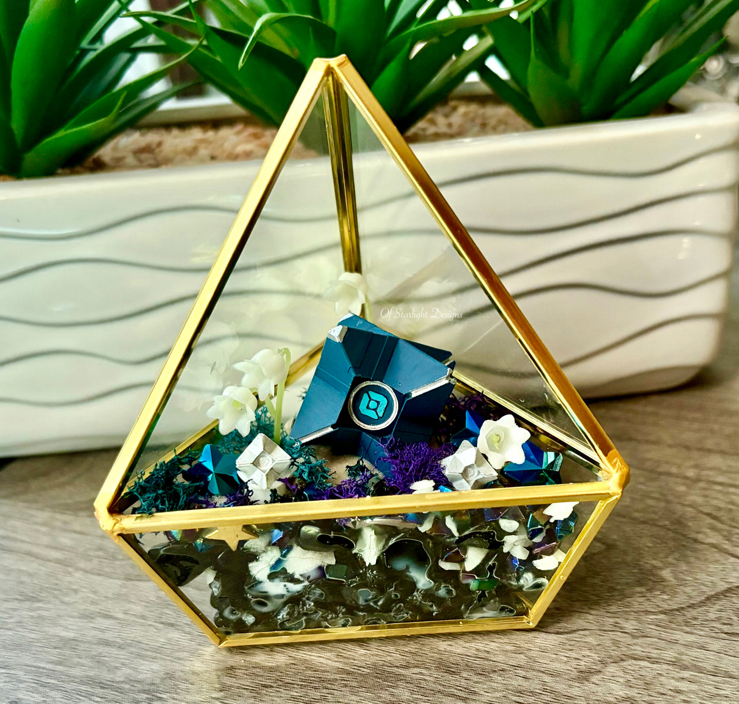 Space Lily Little Light Terrarium