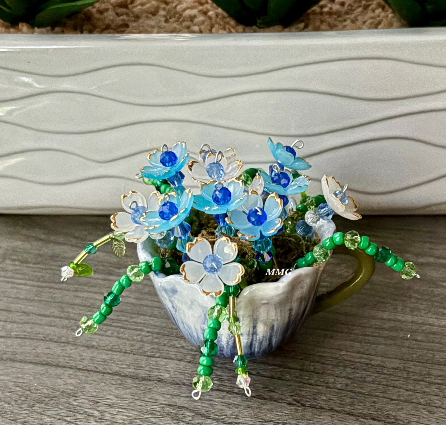 Blue Flower Tea Cup