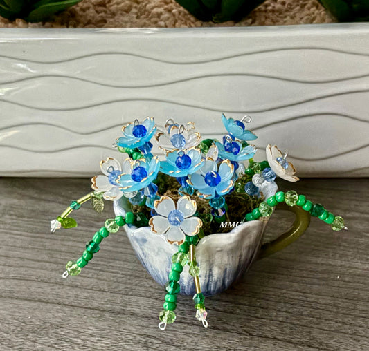 Blue Flower Tea Cup