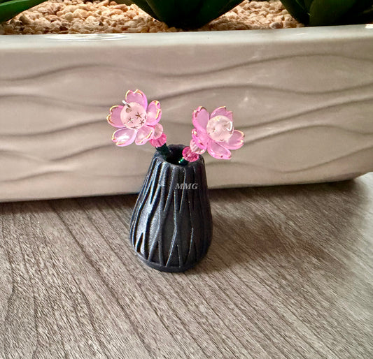 Pink Space Blossom Beaded Flowers
