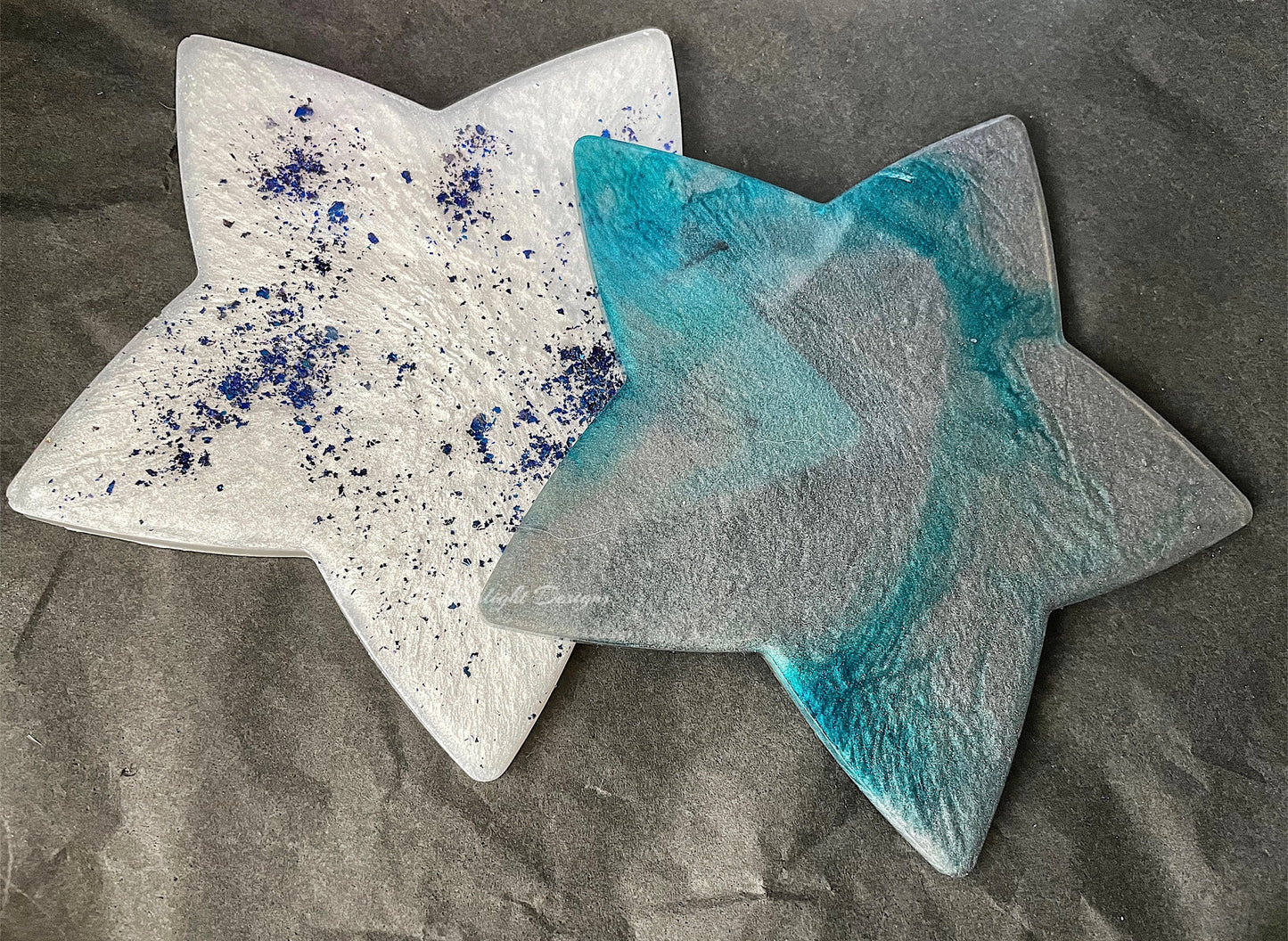 Two-Toned Star Resin Coasters
